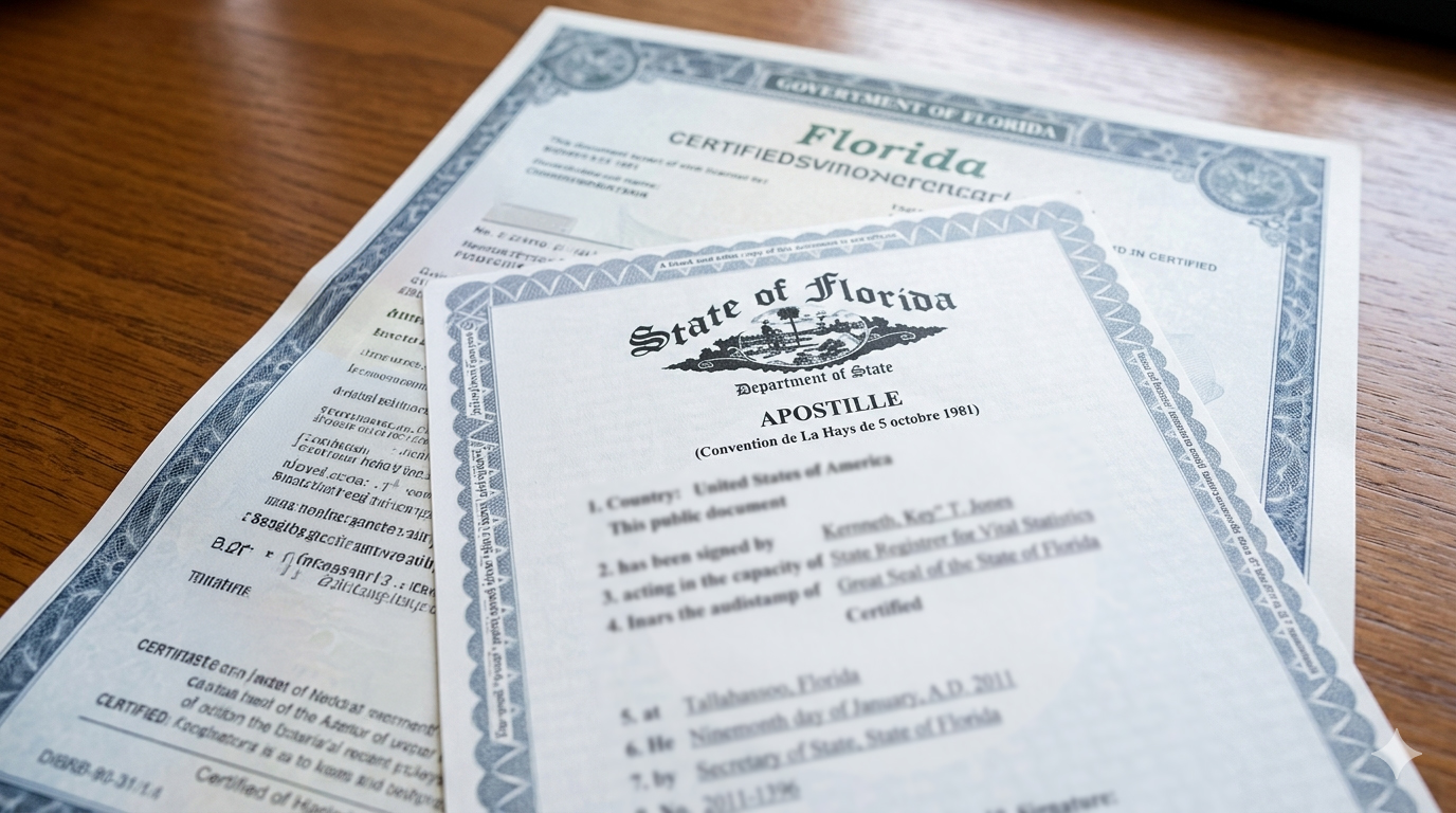 Reviewing documents for apostille eligibility in Palm Beach County